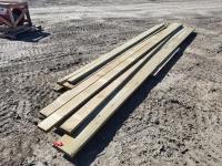 Assortment of Miscellaneous Sizes & Lengths Treated Lumber
