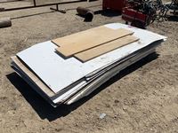 Assortment of Styrofoam and Wood Panels