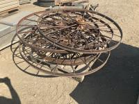 Qty of Antique Wagon Wheels