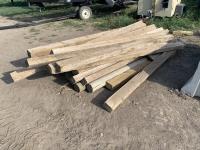Qty of 4X6 Timbers w/ Fence Posts