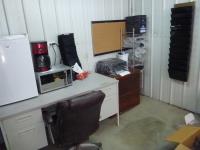    Office Desk & Chair, Fridge, Micro Wave, Work Order Rack, Wood File Cabinet