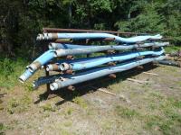    Hose Rack with Qty of 4 Inch Suction Hoses Various Lengths From 20 To25 Ft 