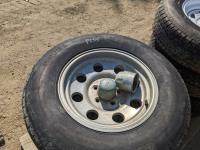    (4) 225/75R15 Trailer Tires On Aluminum Rims