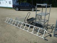    Miscellaneous Shelving, Chair, Wheeled Cart, Pet Cage & Ladder
