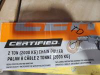 Certified 2 Ton Chain Puller