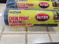 (3) Rolls of Chew Proof Plastic Netting 