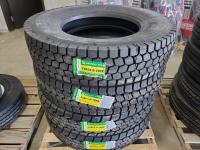 (4) Grizzly 11R24.5 Tires