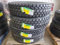 (4) Grizzly 11R24.5 Inch Tires