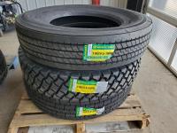 (3) Grizzly 11R24.5 Inch Tires