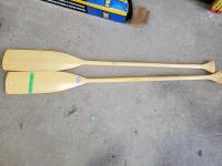 (2) Wood Oars