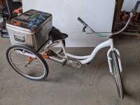 Ice Cream Deliver Bicycle with Steel Cooler