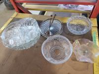 Qty of Glass and Crystal Dishes