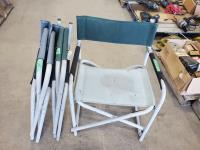 (3) Folding Chairs and Folding Bench Seat