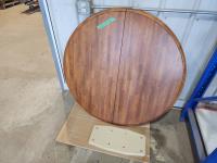 Round Wood Table w/ Leaf