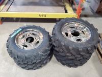 (4) AT26x8R14 and (2) AT26x11R14 Quad Tires on Rims