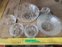 Crystal Bowl, Glass Bowls and Candy Dishes w/ Lids