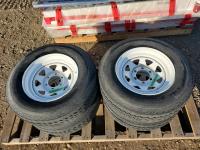 (4) Goodyear Workhorse 9.0-16.5Lt Tires On Steel Rims 