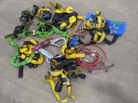 Qty of 5 Point Harnesses and Lanyards