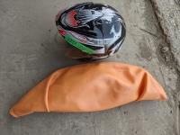 Motorcycle Helmet and 30 Inch Medicine Ball