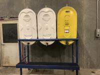 (3) 450 Litre Clean Oil Bulk Tanks with Stand