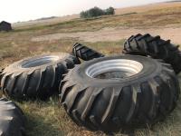 (2) Continental 12.4-24 Tires with Rims & (2) Agri-Trac 24.5-32 Tires with Rims