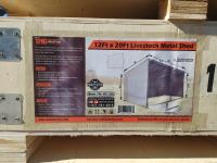TMG Industrial MS1220L 12 Ft X 20 Ft All Metal Livestock Shed