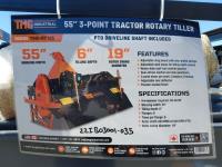 TMG Industrial RT135 55 Inch 3-Point Hitch Rotary Tiller