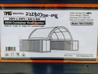 TMG Industrial ST2020C 20 Ft X 20 Ft PE Fabric Container Shelter