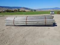 (35) 6-7 Inch X 16 Ft Treated Ag Post Peeled Blunt