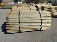 (180) 2-3 Inch X 6 Ft Treated Ag Post Peeled Point