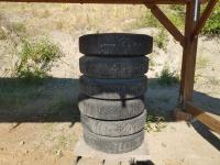 (6) 11R24.5 Tires On Steel Wheels