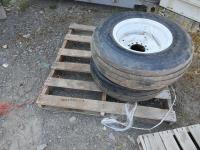 (2) Goodyear 9.5L-15 Farm Service Tires On Steel Wheels