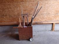 Qty of Garden Tools and Storage Box