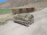 (68) 4-5 Inch X 6 Ft Treated Fence Post