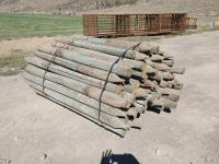 (70) 4-5 Inch X 7 Ft Treated Fence Post