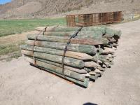(66) 4-5 Inch X 6 Ft Treated Fence Post