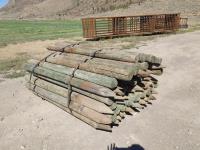 (63) 4-5 Inch X 6-7 Ft Treated Fence Post