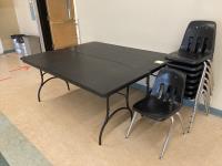 (2) Folding Tables & (8) Chairs