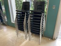 (20) Black Stackable Chairs
