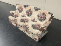 Floral Sofa & Plastic Chair