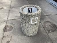 Cement Garbage Can