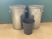 (3) Garbage Cans