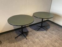 (2) Round Tables & (2) Chairs