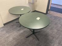 (2) Round Tables & (4) Chairs