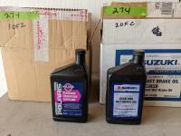 (10) 32 oz Gear & Wet Brake Oil, (12) 1 Litre Chain Case Lubricant