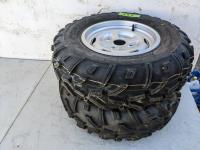 (2) Dunlop AT25x8-12 Quad Tires with rims