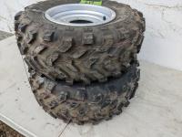(2) Dunlop 22X8.00-10 Tires with Rims
