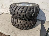 (2) Dunlop KT185 AT25X10-12 Quad Tires On Rims