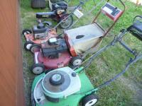 (3) Lawn Mowers & (1) Trimmer