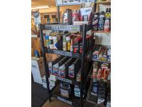Yamalube 4 Level Shelf with Oils, Shop Fluids & Paint